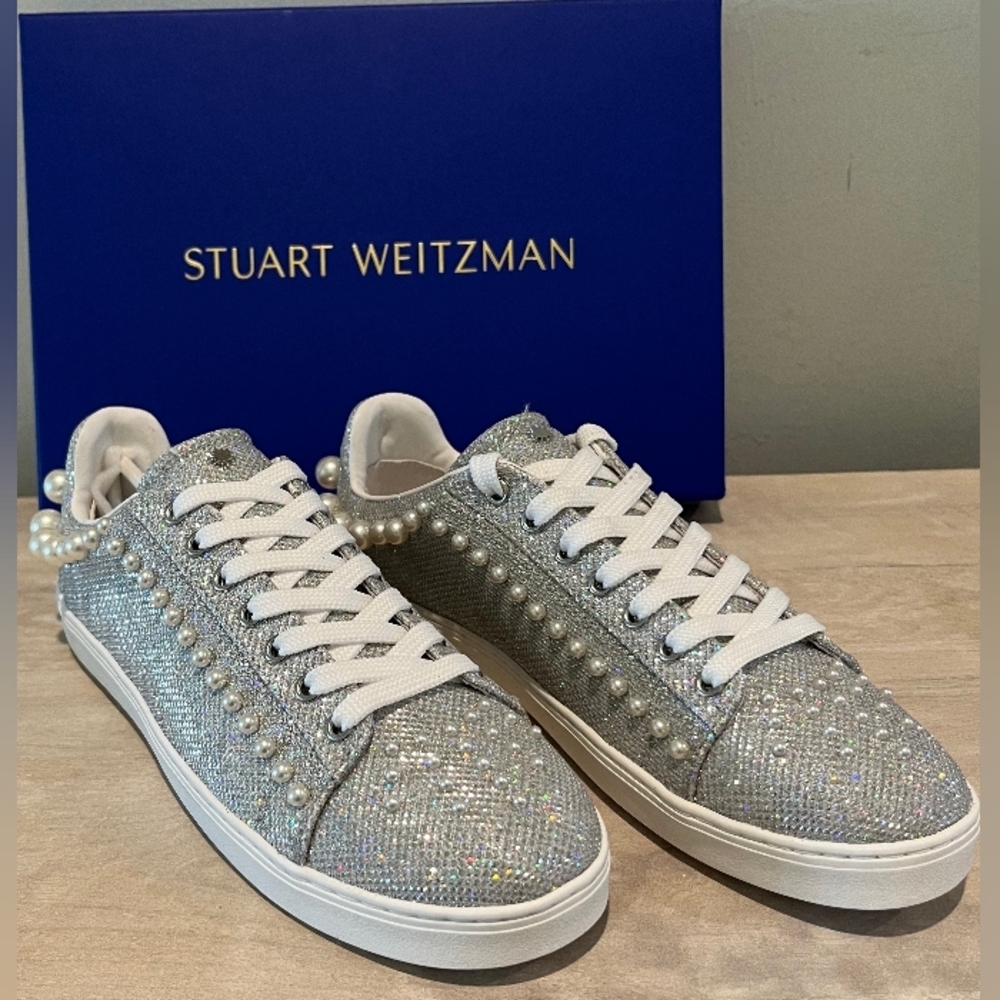 Stuart Weitzman Goldie Sneakers Size 7.5. New In Box & Just Waiting Fo…